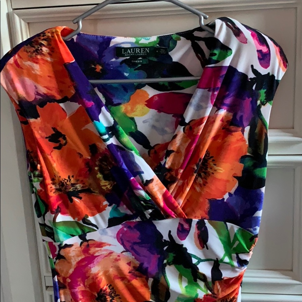Floral ruched dress